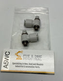 SMC AS2201F-U01-08 Speed Controller  UNI1/8, for 5/16" Tube (Lot of 2)-1