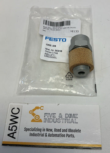 Festo 35310 Exhaust Air Flow Control Valve GRE-3/8