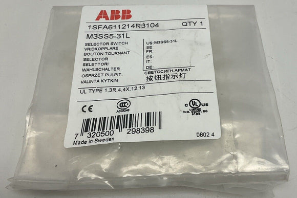 ABB M3SS5-31L / 1SFA611214R3104 Blue Selector Switch, Illuminated, Momentary