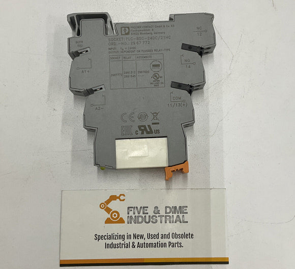 Phoenix Contact 29-61-312 Relay w/ 25-67-772 Din Socket
