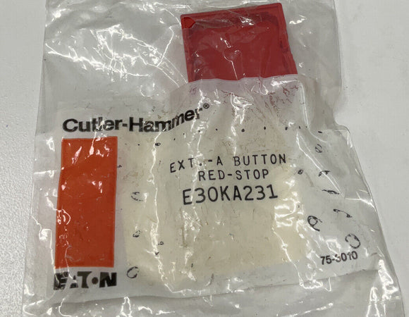 Cutter Hammer Eaton E3OKA231 Red Stop Button