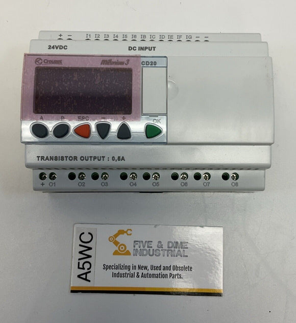 Crouzet Control 88974052 M3 CD20 12I / 8O Microcontroller 24VDC