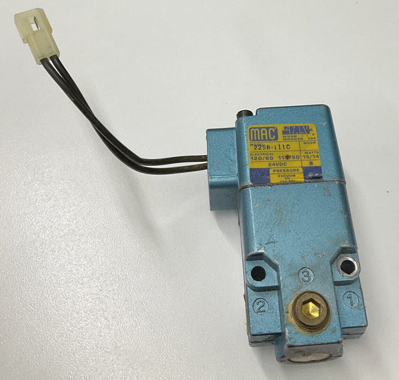 Mac 225B-111C Solenoid Valve 24DC 120/60Hz