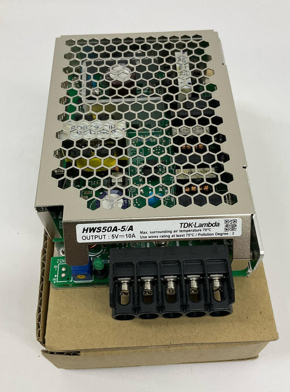 TDK Lambda HWS50A-5/A Power Supply Output: 5V, 10A