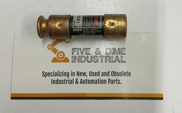 Bussmann Fusetron FRN-R-2 2A Fuse Lot of (4)