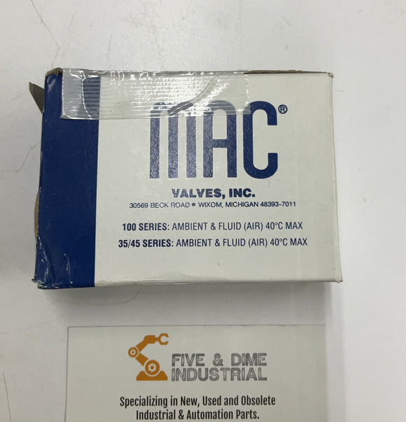 Mac 45A-SB1-DFAA-1BK Solenoid Valve 3 Way 12 VDC