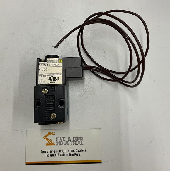 Mac 611B-11-911CA Solenoid Valve 6VDC 10.6 Watt 150 PPs Max 1/8 NPT Ports