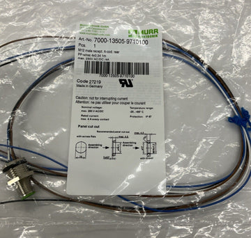 Murr Elektronik 7000-13505-9710100 M12 4-Wire Receptacle 1M, Rear Mount - 0