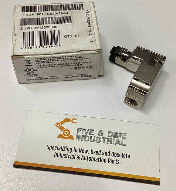 Siemens 6GK1901-1BB20-2AA0 RJ4S Ethernet Connector  90°