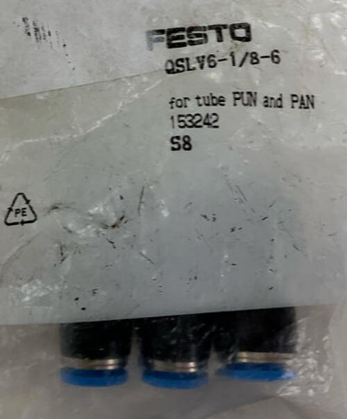 Festo QSLV6-1/8-6 Distribution Tee for 4 Pun & Pan Tube 153242