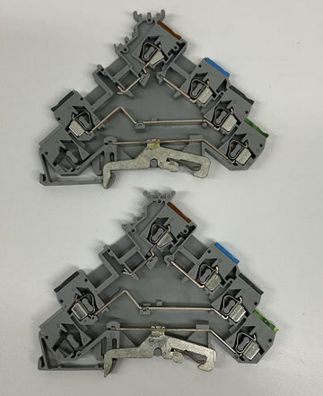 Wago 580-570 Terminal Block 4-Wire Sensor  DIN Mount Lot of 2 - 0