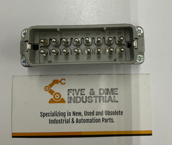 Harting 10.5401 HA 16 Screw Terminated Plug w/ Wire Protection