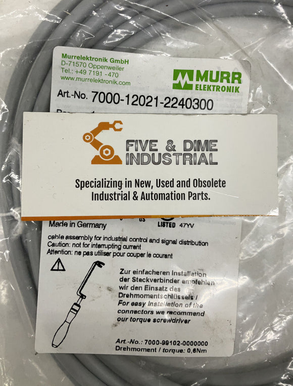 Murr Elektronik 7000-40021-2240300 Cable M12 Male 4 Pin