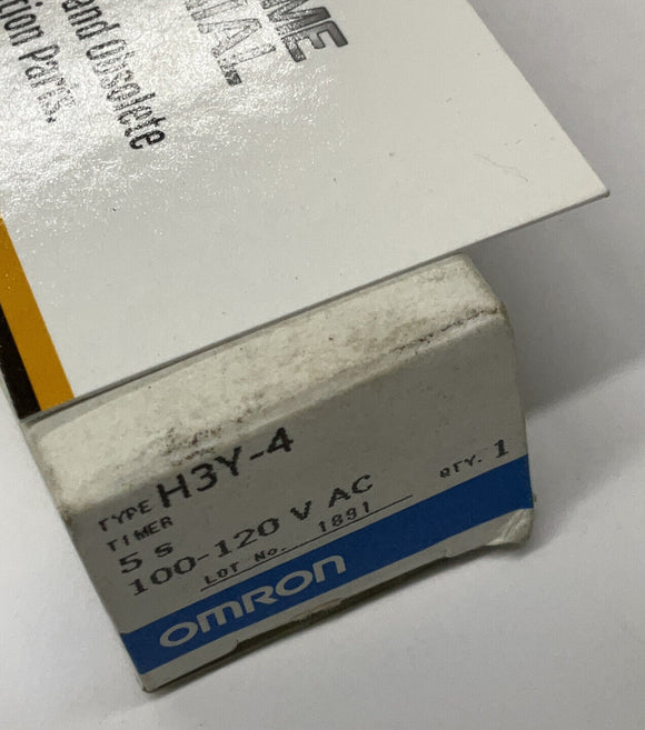 Omron H3Y-4 Timer 0-5 Seconds 100-120VAC, 14 Pin