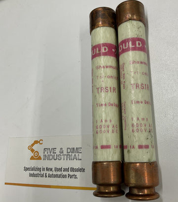 Gould Shawmut Tri-Onic TRS1R Lot of 2 Time Delay Fuses - 0