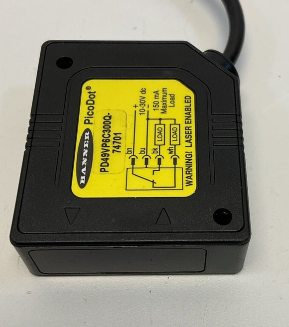 Banner PD49VP6C300Q-74701 Open Laser Enable 5 Pin 12 Inch Conv