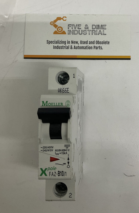 Moeller FAZ-B10/1 XPole Circuit Breaker 10 Amp