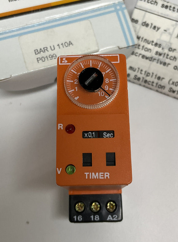 Crouzet Bar-U-110A Din Mount Time Delay Module