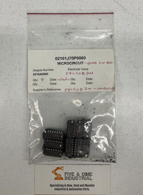 Fairchild 54LS08DM IC Chips & Gate TTL, CDIP14 (Lot of 9 )