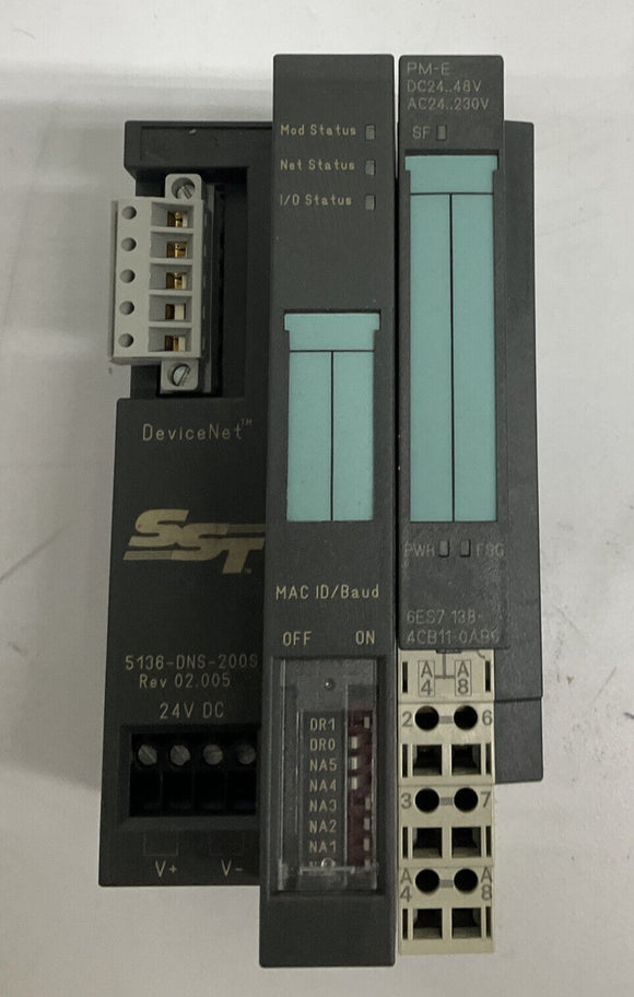 Siemens 5136-DNS-200S Devicenet with TM-P15C23-A0 & 6ES7-138-4CB11-0AB0