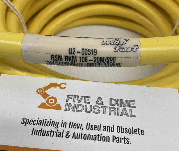 Turck RSM RKM 106-20M/S90 Mini-Fast Cordset U2-00519