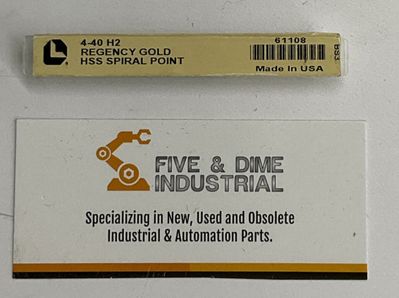 Regency Gold 61108 4-40 H2 HSS Spiral Point Tap