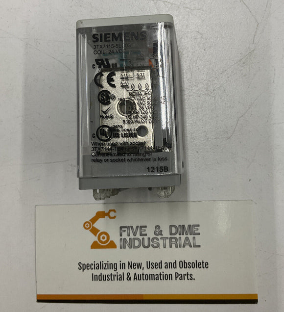 Siemens 3TX7115-5CL03 Plug In Relay 16A 24 VDC Led