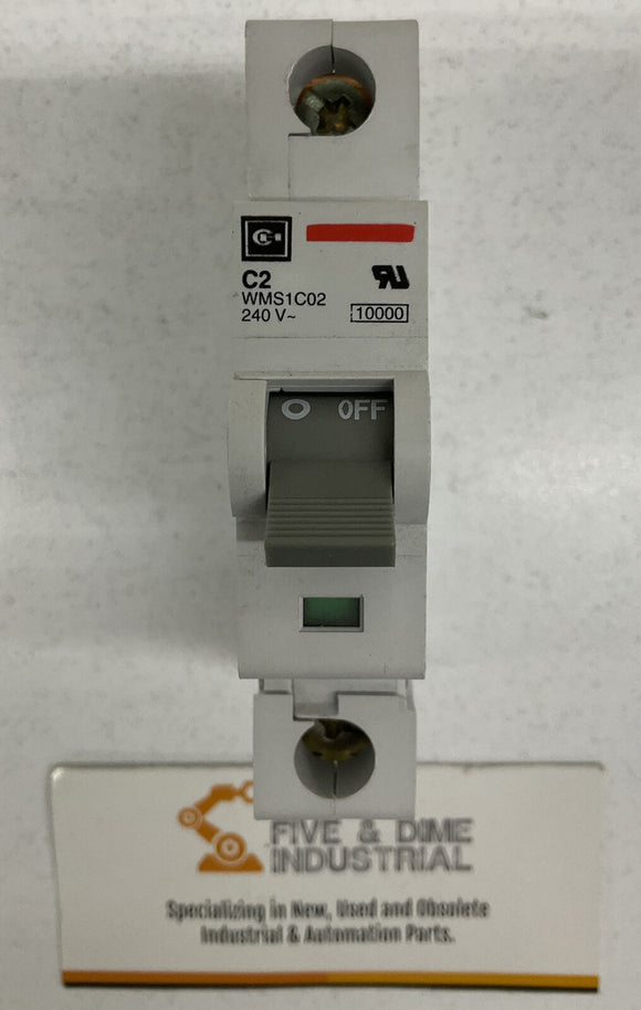 Cutler Hammer  WMS1C02 Circuit Breaker 240V 1 Pole 2A