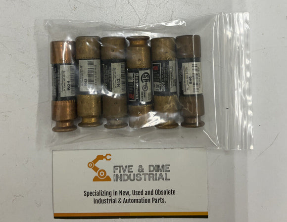 Bussmann FRN-R-20 Fusetron Time Delay Fuses 20A 250V Lot of 5
