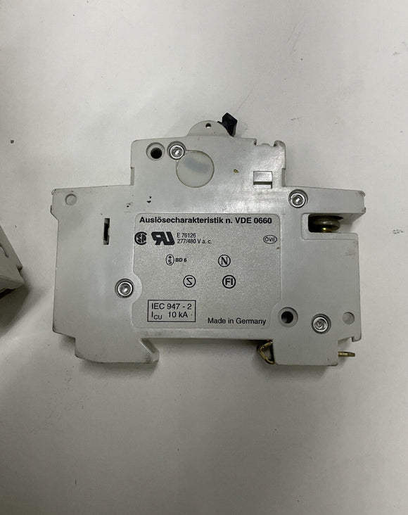 ABB S271-K20A Lot of 3 Circuit Breakers 20-Amp, 1-Pole 240 VAC Din Rail