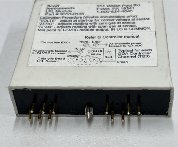 Scott Instruments / Bacharach LFL Module 9550-0136