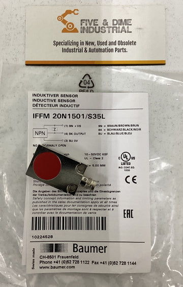 Baumer Electric IFFM 20N1501/S35L Inductive Proximity Switch / Sensor