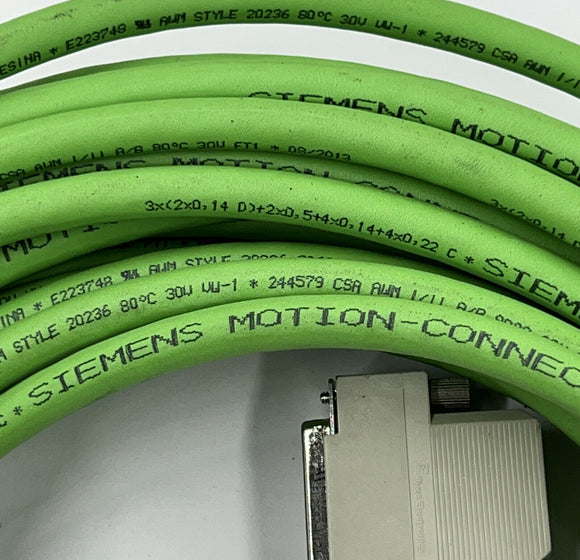 Siemens 6FX8002-2EQ16-1BH0 17 Meter Signal Cable w Sub D Connectors