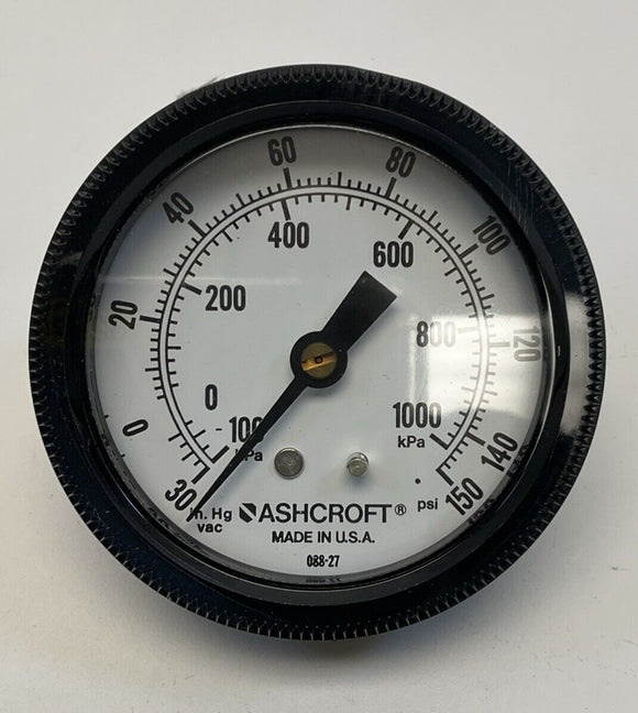 Ashcroft  3016285  2-1/4" 150PSI to 30 in. Hg Panel Mount Gauge  1/4" NPT