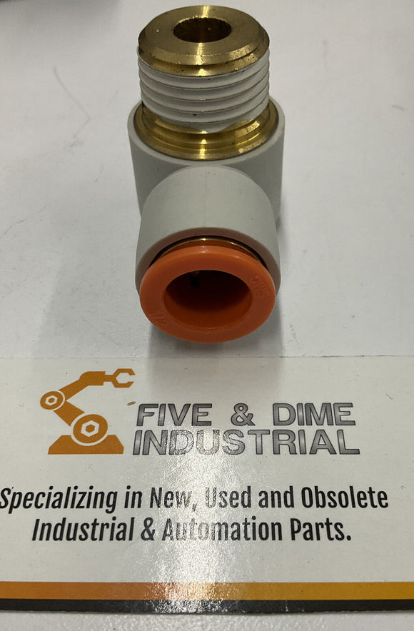 SMC KQ2VS13-37S Tube Hex Socket Elbow Fitting 1/2" NPT X 1/2" OD