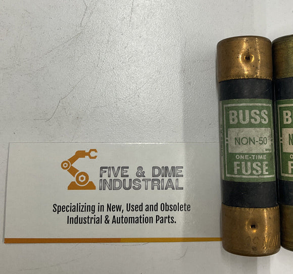 Bussmann NON-50 Dual Element Time Delay 50A 250V. Lot of 3