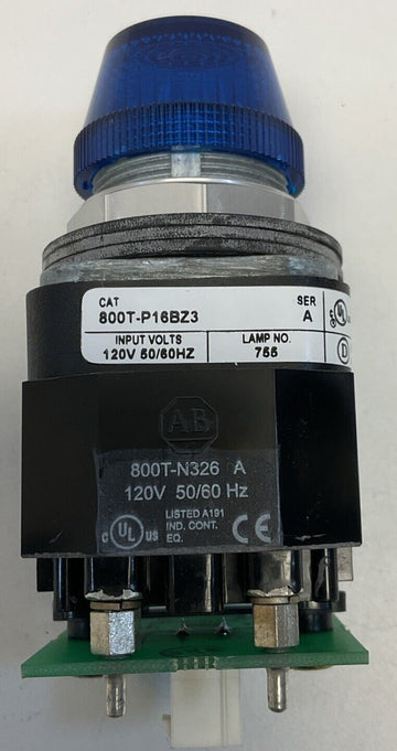 Allen Bradley 800T- P16BZ3  Illum. Push Button 120V Series T NIB - 0