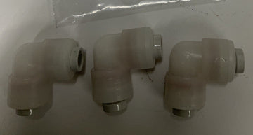 Parker F4EU4 Kynar PVDF Elbow Union 1/4x1/4"  Push-to-Connect Lot of 3 - 0