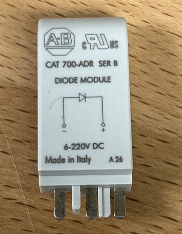 Allen Bradley 700-ADR Diode Type Surge Arrestor Suppressor 6-220VDC - 0