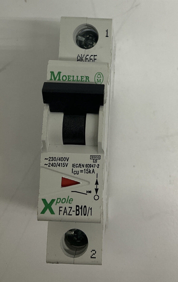 Moeller FAZ-B10/1 XPole Circuit Breaker 10 Amp