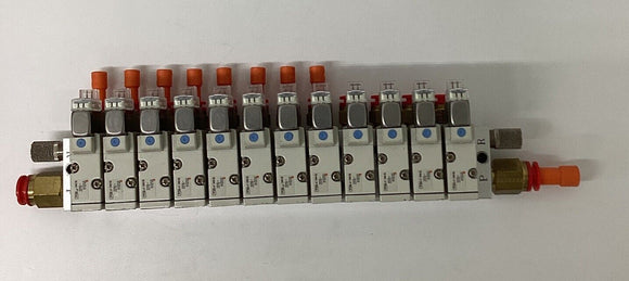 SMC SYJ514-SLOZ 12-Valve Manifold 24 Vdc