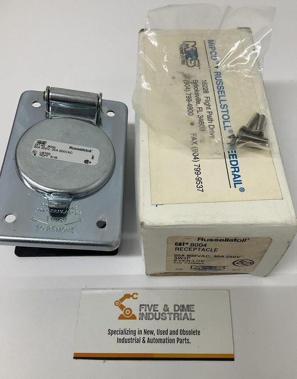Russellstoll T&B  8004 4P Receptacle 20A@ 600V  30A@ 250V