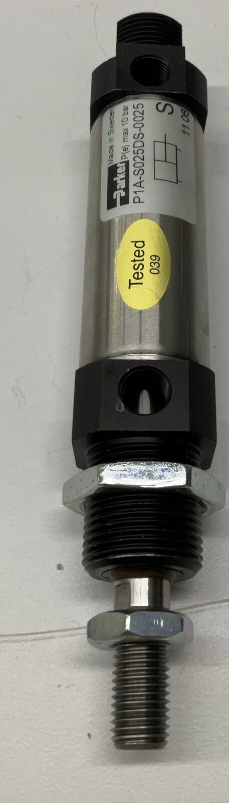 Parker P1A-S025DS-0025 Double Acting Cylinder w/Bumpers