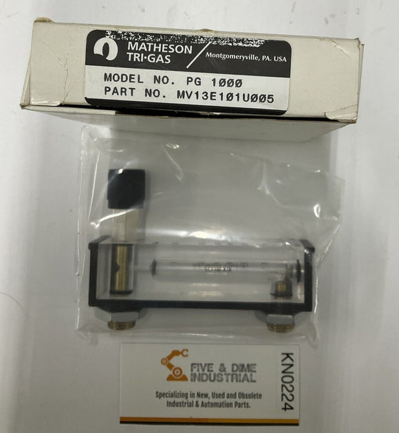 Matheson PG-1000 / MV13E101U005 Gas Flow Meter 1/4" MNPT