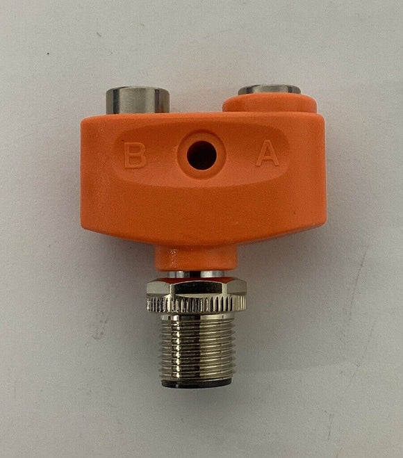 IFM Efector EBC112 4-Pin Y Splitter Male M12 x Female M8 (2)