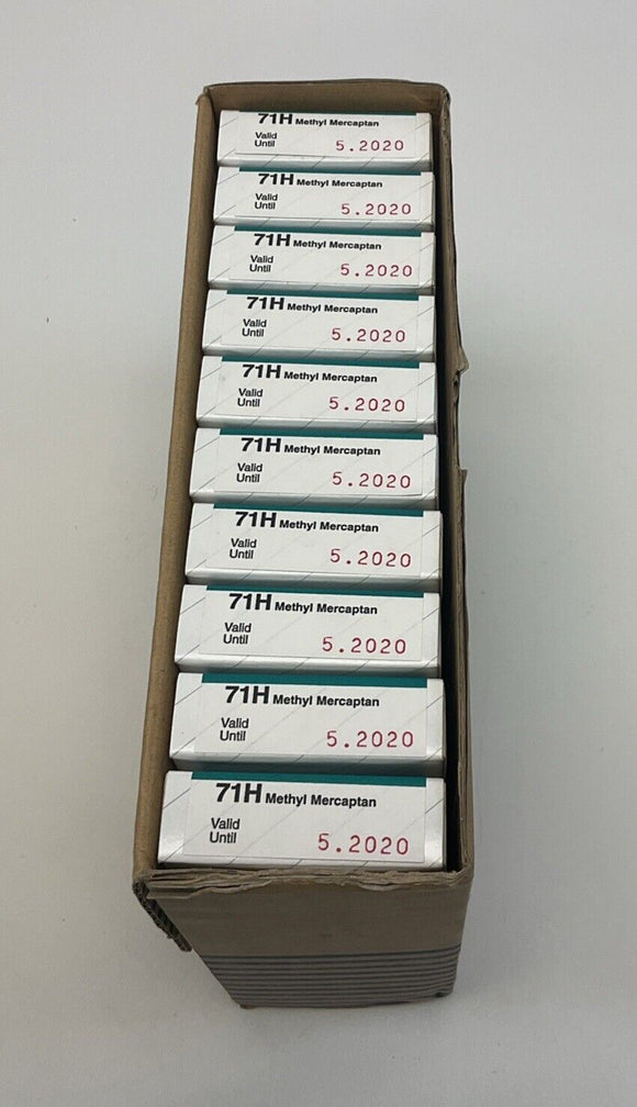 Gastec 71H Tubes Methyl Mercaptan Detector 12.2021 Box of 10