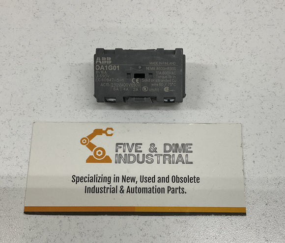 ABB OA1G01 Auxiliary Contact NC 10A 600V 1SCA022353R4890