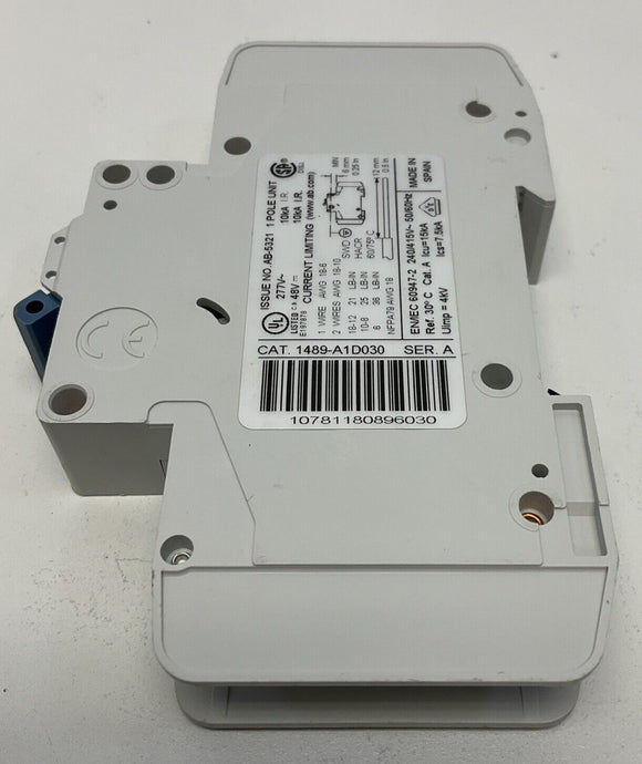 Allen Bradley 1489-A1D030 Ser.A 3 Amp Circuit Breaker