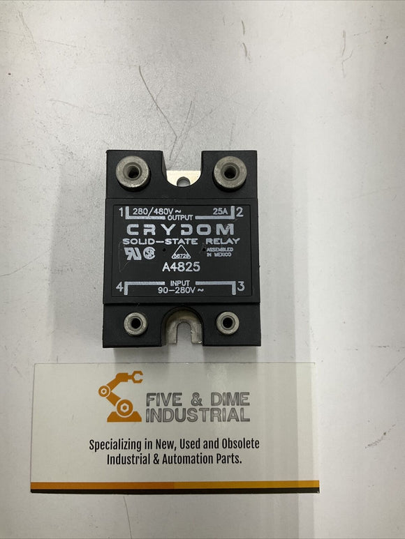 Crydom A4825 Solid State Relay Input 90-280AC, Output 280/480 Vac 25A