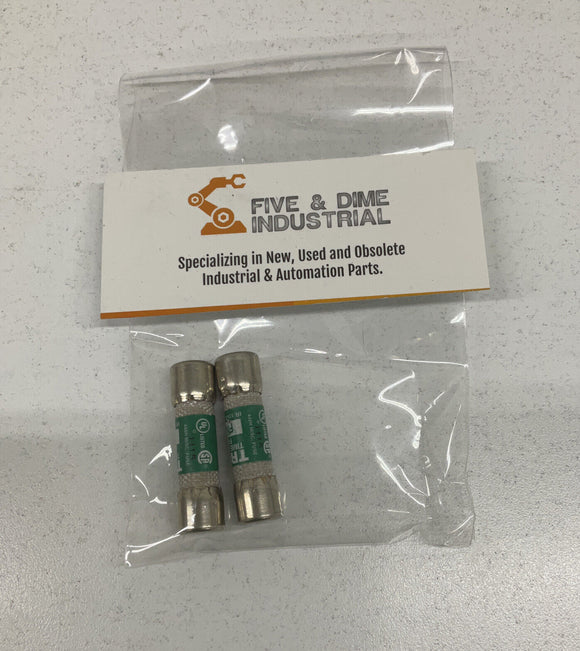 Bussmann FNQ-1 - 1A Lot of (2) Tron Time-Delay Cartridge Fuses 500V